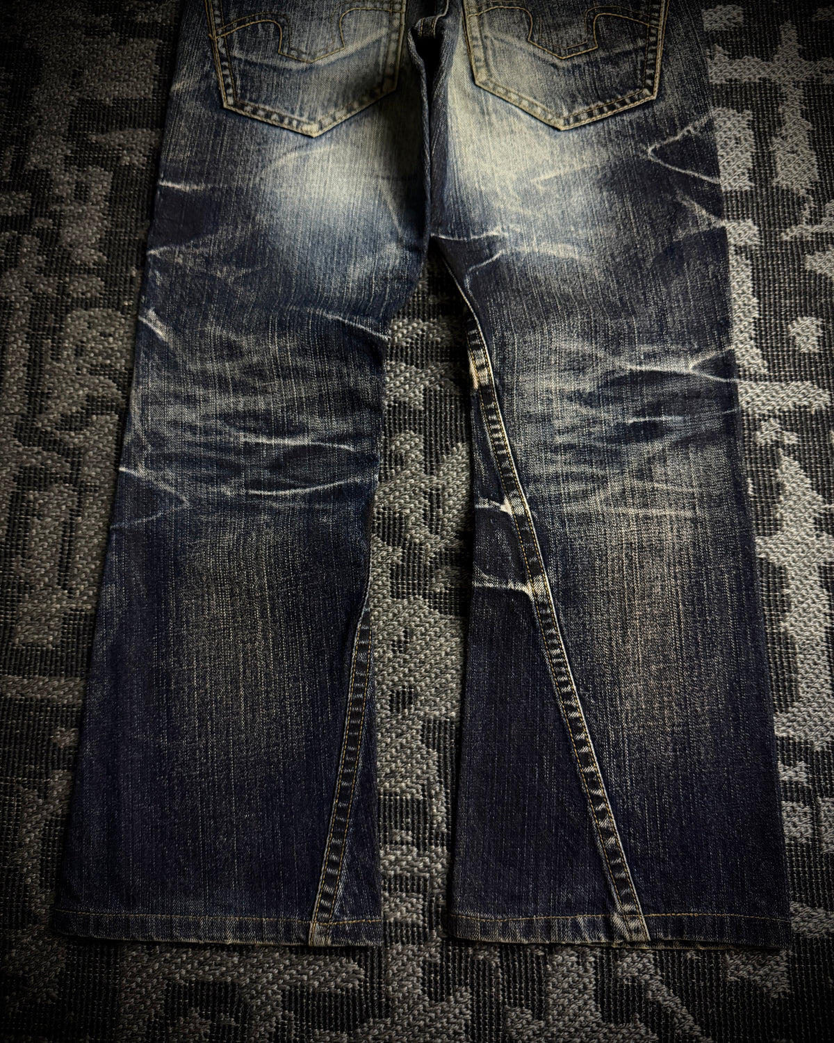 Tornado Mart Faded Distressed Boot Cut Jeans