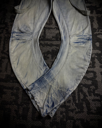 PPFM Curved Cargo Strap Jeans