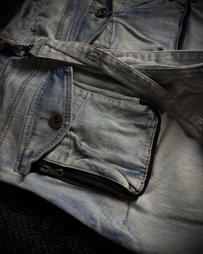 PPFM Curved Cargo Strap Jeans