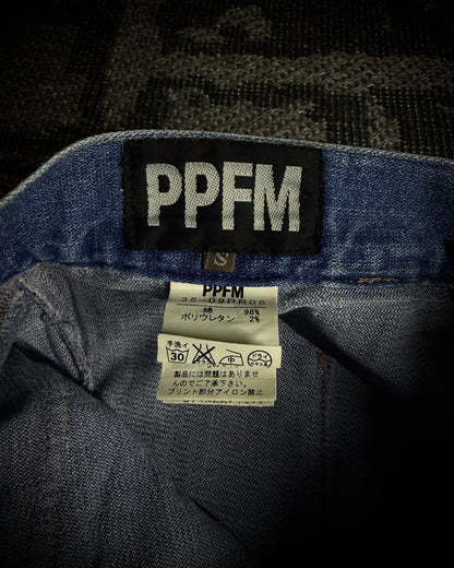 PPFM Curved Cargo Strap Jeans
