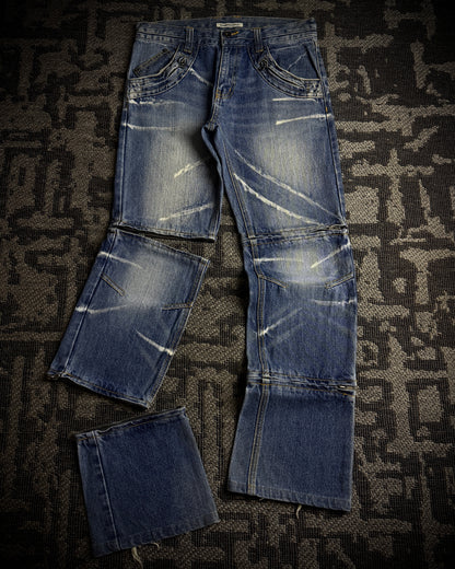 Semantic Design Wraparound Zip Convertible Jeans