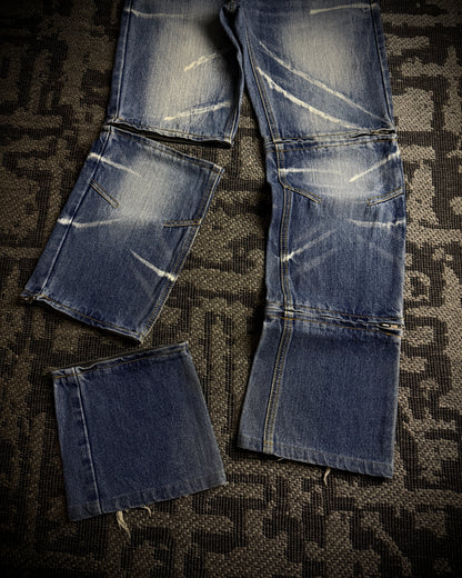 Semantic Design Wraparound Zip Convertible Jeans