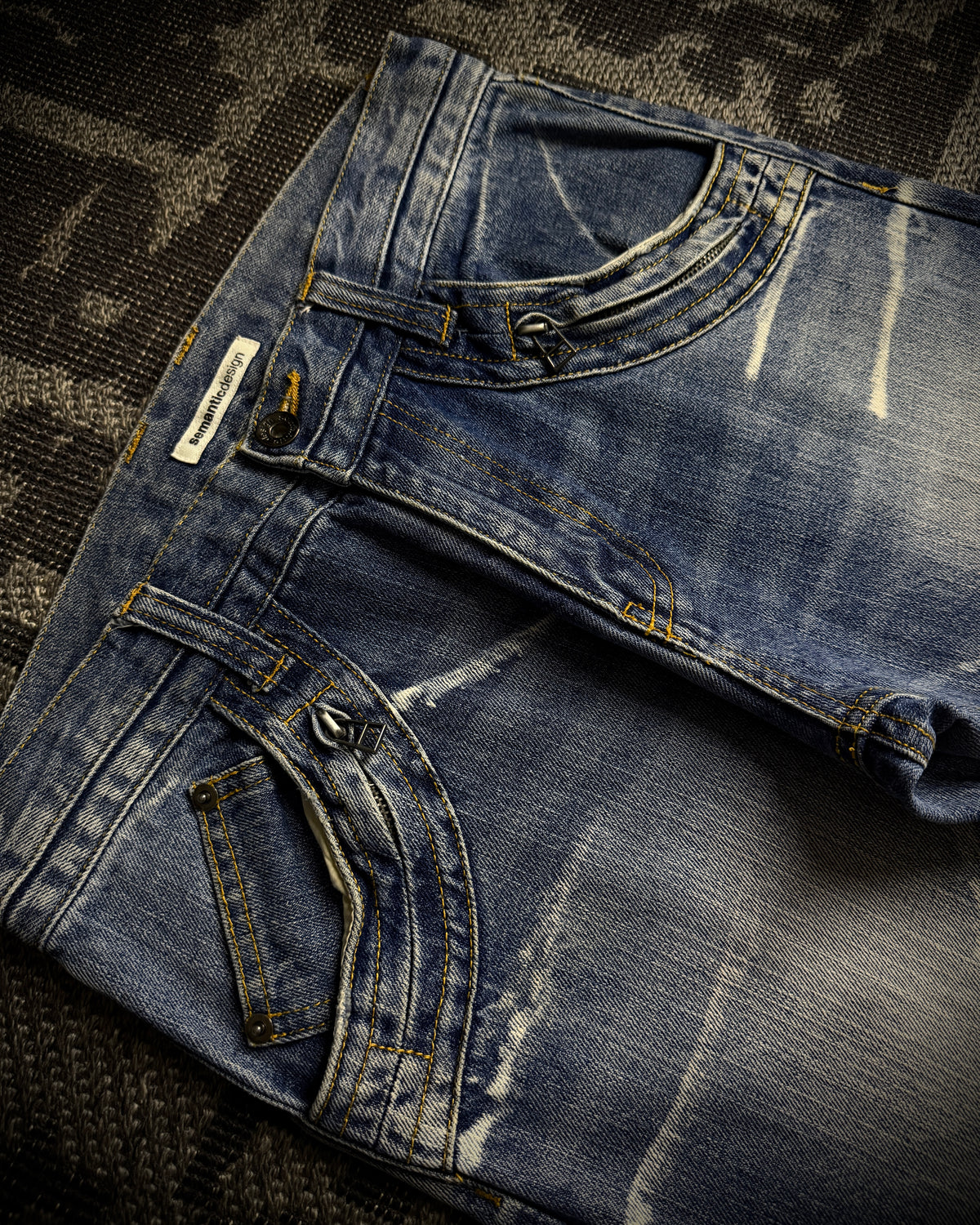 Semantic Design Wraparound Zip Convertible Jeans