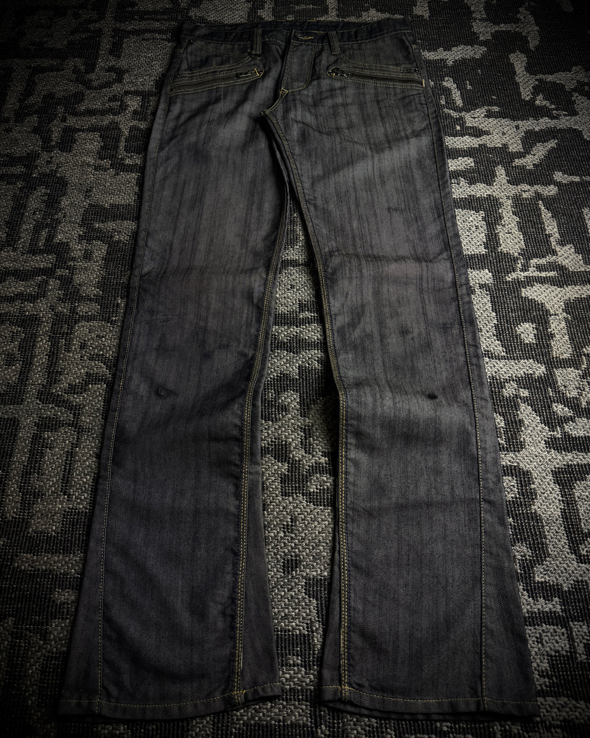 Nicole Club Silver Sheen Zip Jeans