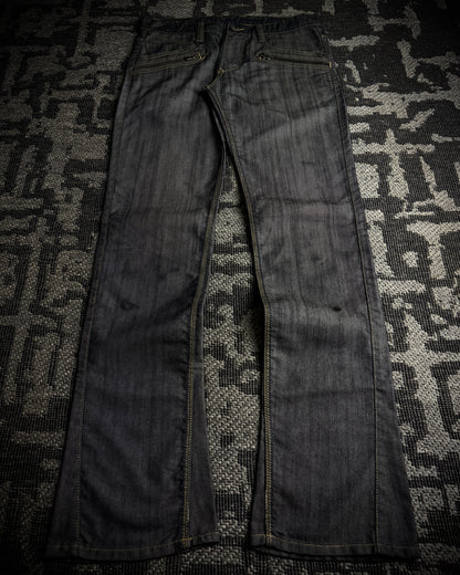 Nicole Club Silver Sheen Zip Jeans