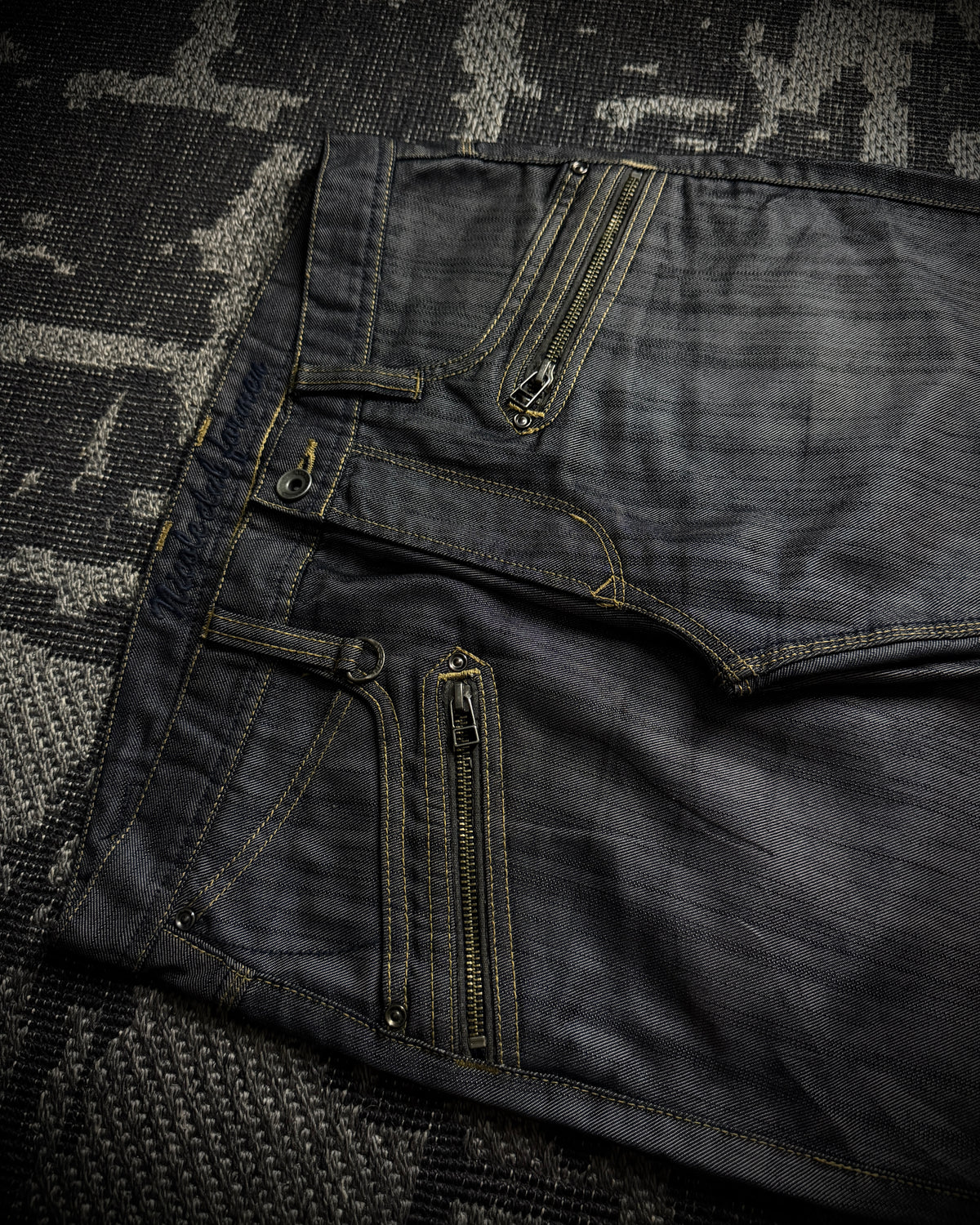 Nicole Club Silver Sheen Zip Jeans
