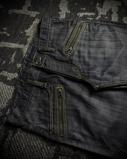 Nicole Club Silver Sheen Zip Jeans