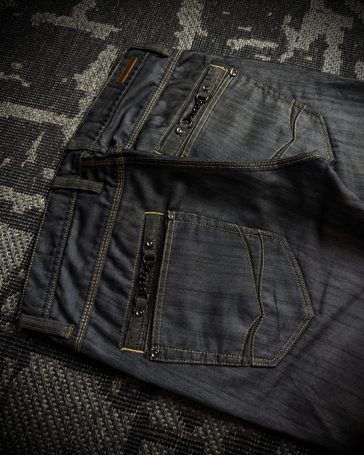 Nicole Club Silver Sheen Zip Jeans