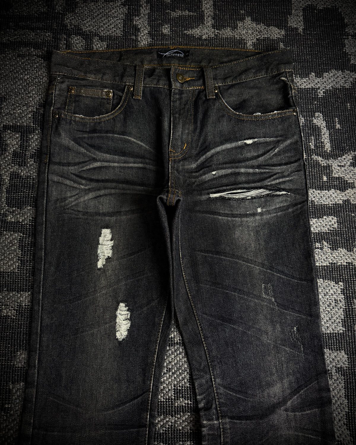 Indecent Claw Mask Boot Cut Jeans