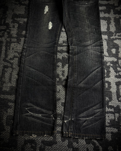 Indecent Claw Mask Boot Cut Jeans