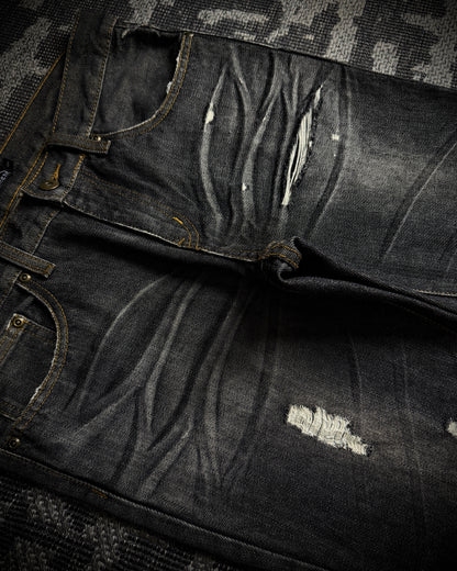 Indecent Claw Mask Boot Cut Jeans
