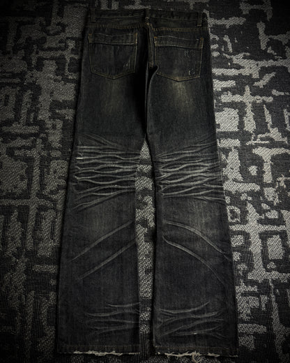 Indecent Claw Mask Boot Cut Jeans