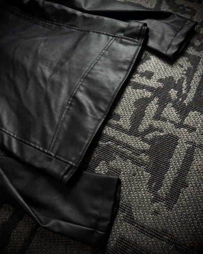 Attachment Multi-zip leather biker jacket