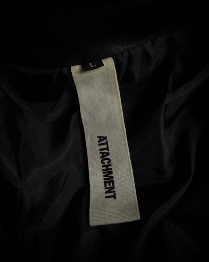 Attachment Multi-zip leather biker jacket