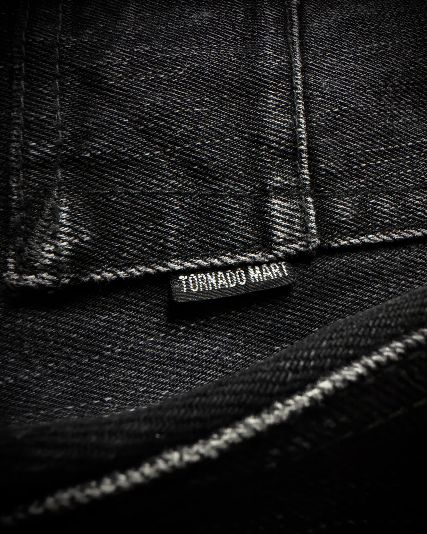 Tornado Mart Black Leopard Coated Fade Flared Denim