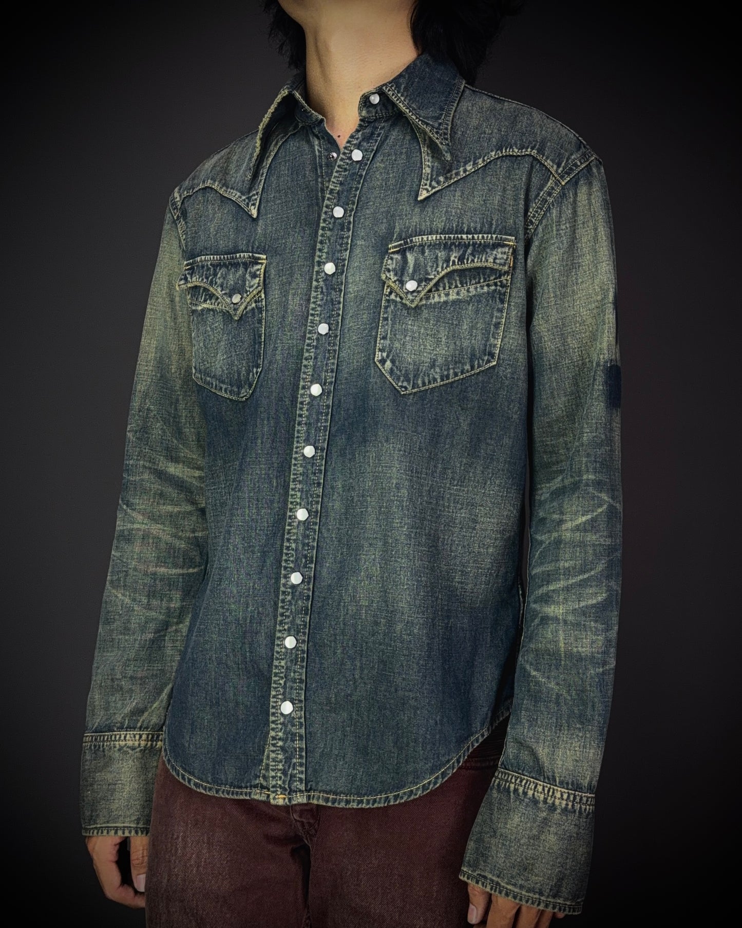 LED RECHWE Vintage Washed Western Shirt