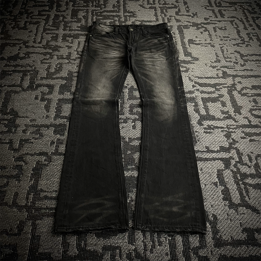 Fuga Japan Whiskered Faded Flared Jeans