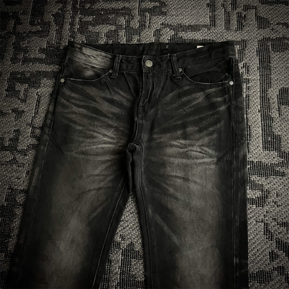 Fuga Japan Whiskered Faded Flared Jeans