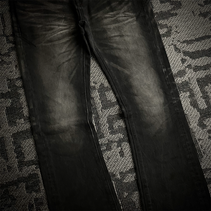 Fuga Japan Whiskered Faded Flared Jeans