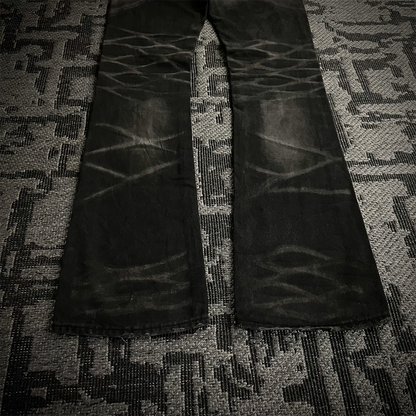 Fuga Japan Whiskered Faded Flared Jeans