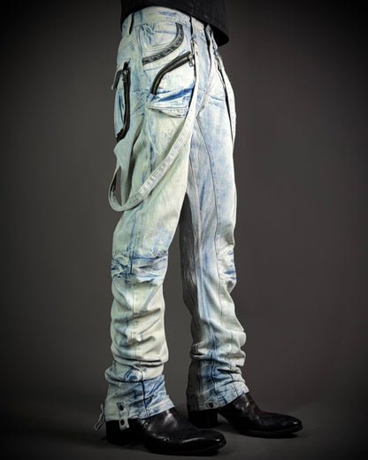 PPFM Curved Cargo Strap Jeans