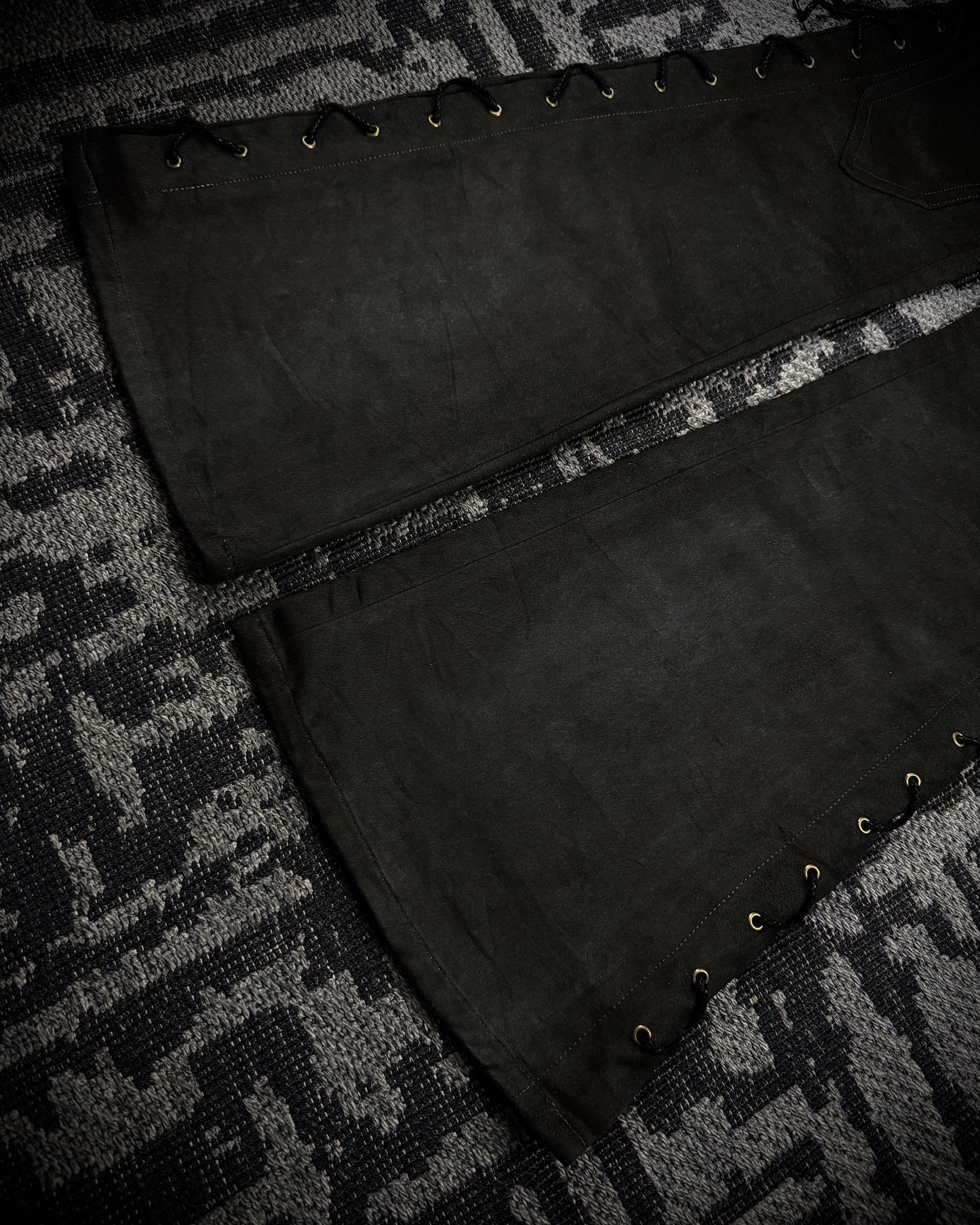 Tornado Mart Suede Lace Up Flared Pants