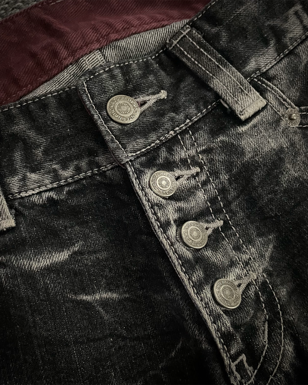 Tornado Mart Ice Shatter Wash Flared Jeans