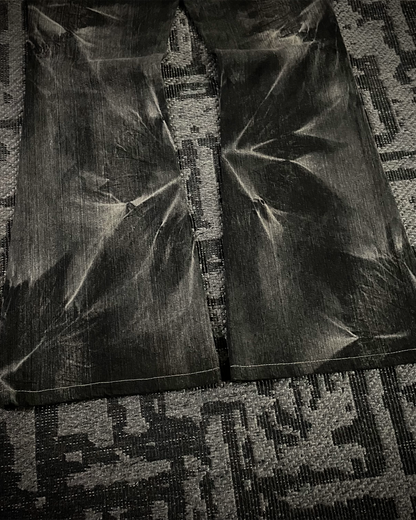 Tornado Mart Ice Shatter Wash Flared Jeans