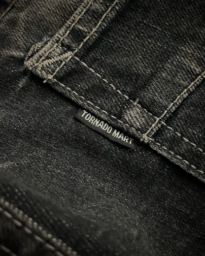 Tornado Mart Ice Shatter Wash Flared Jeans