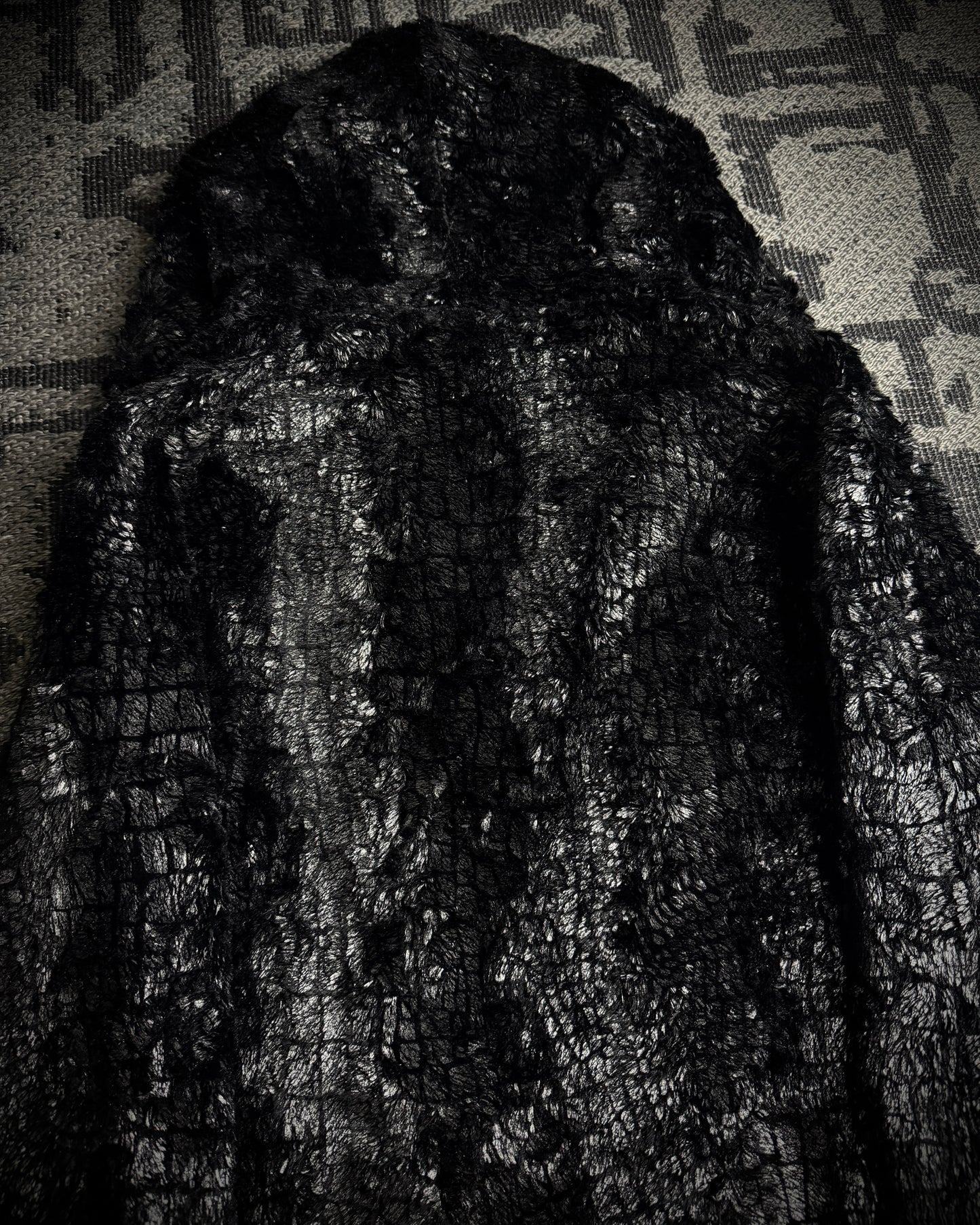 Tornado Mart Glossy Crocodile Hooded Zip Hoodie