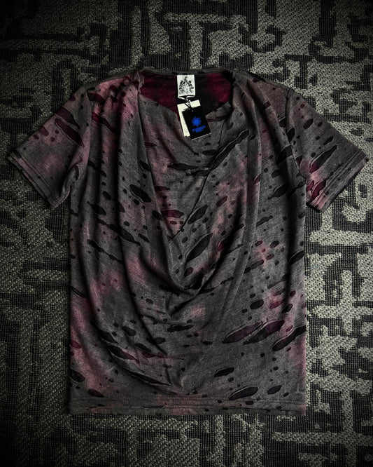 Tornado Mart Burnout Draped Layered Tee