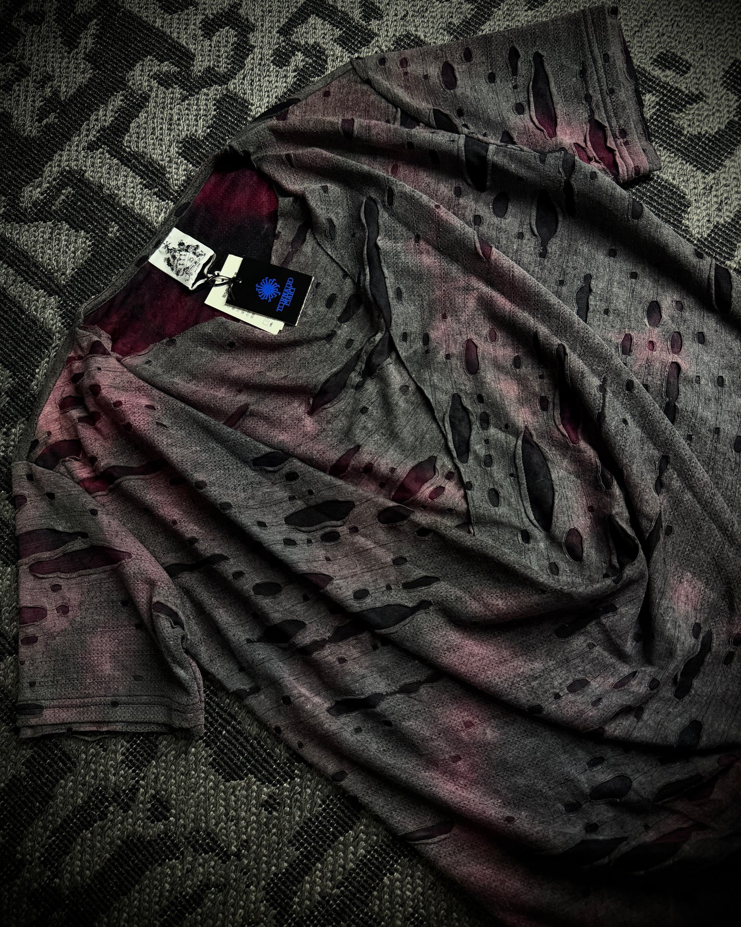 Tornado Mart Burnout Draped Layered Tee