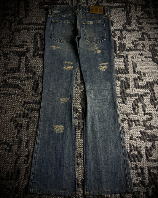 LGB NO.D/Chameleon Distressed Zip Denim