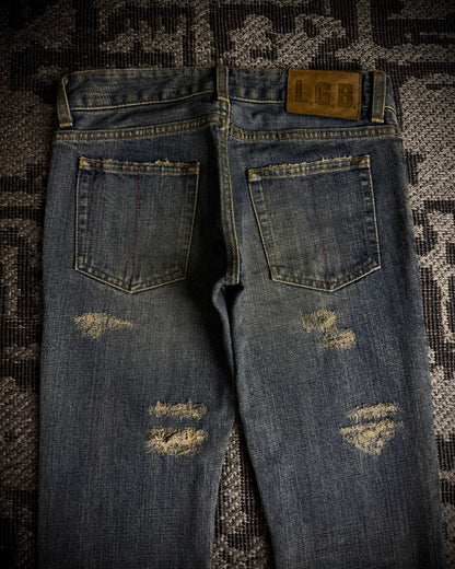 LGB NO.D/Chameleon Distressed Zip Denim