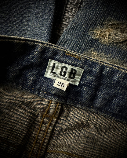 LGB NO.D/Chameleon Distressed Zip Denim