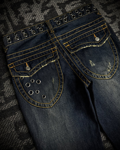 Jackrose Multi Eyelet Bootcut Denim