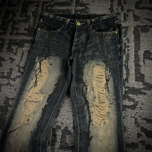 Fuga Distressed Glitter Boot Cut Jeans