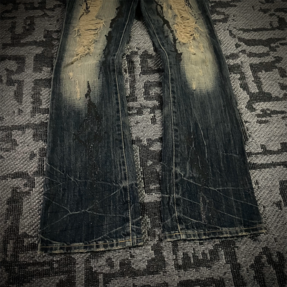 Fuga Distressed Glitter Boot Cut Jeans