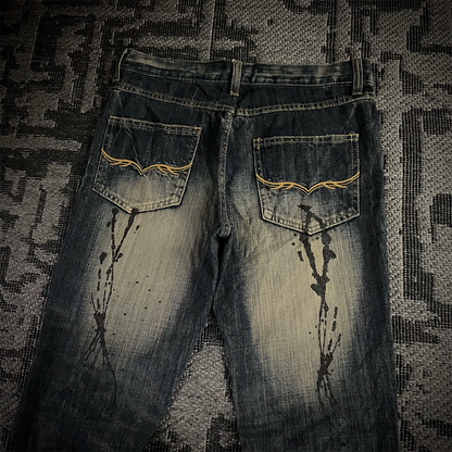 Fuga Distressed Glitter Boot Cut Jeans