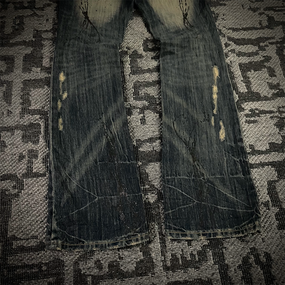 Fuga Distressed Glitter Boot Cut Jeans