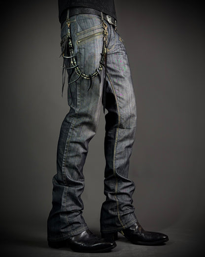 Nicole Club Silver Sheen Zip Jeans