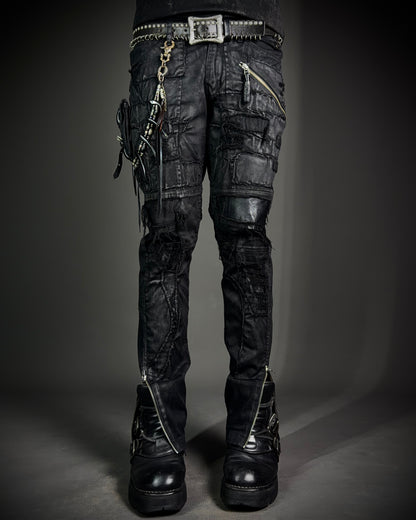 KMRii Leather Panel Skinny Pants