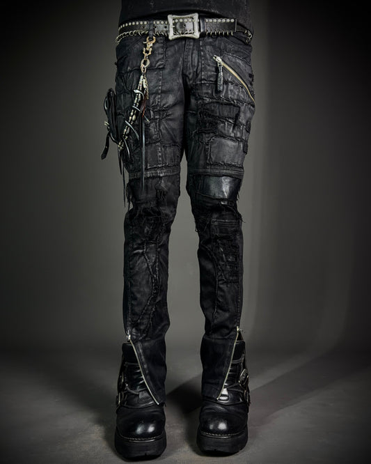 KMRii Leather Panel Skinny Pants