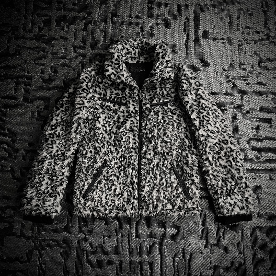 Xfrm White Leopard Fur 2 Way Jacket