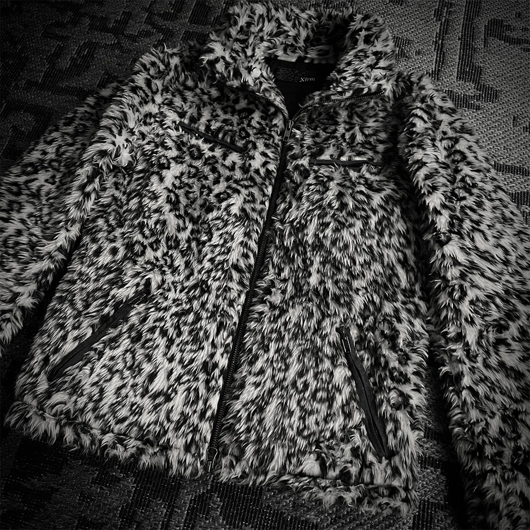 Xfrm White Leopard Fur 2 Way Jacket