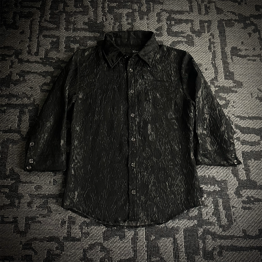 Xfrm Metallic Knit Fabric Shirt