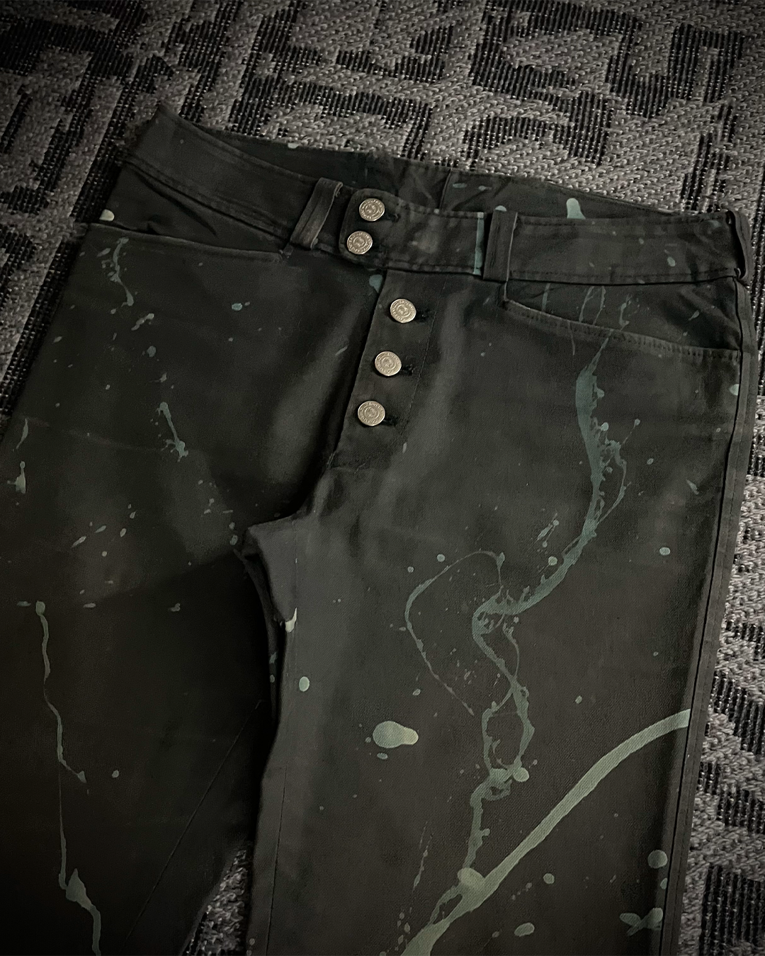 Tornado Mart Brush Splash Flared Jeans