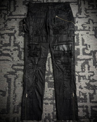 KMRii Leather Panel Skinny Pants
