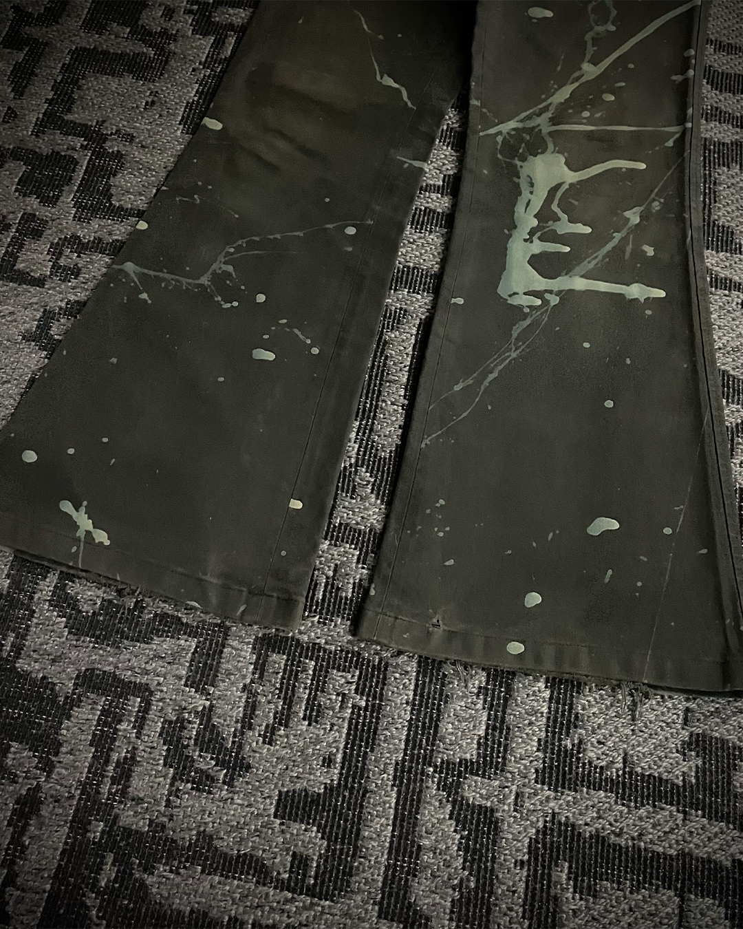 Tornado Mart Brush Splash Flared Jeans