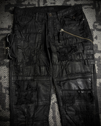 KMRii Leather Panel Skinny Pants